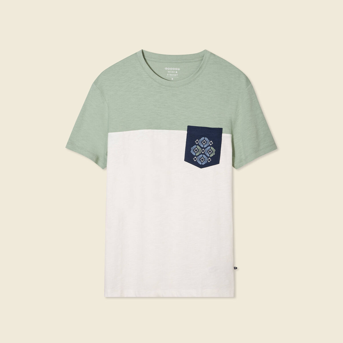 T-shirt manches courtes vert olive homme