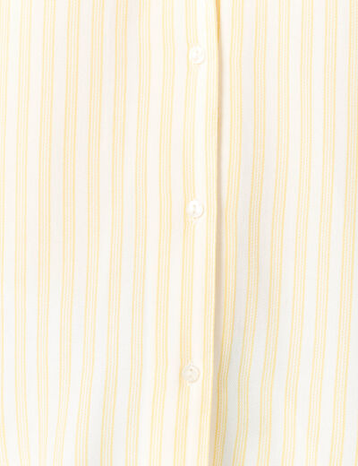 Chemise manches 3/4 jaune femme