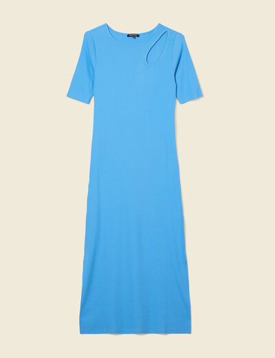 Robe longue bleu femme