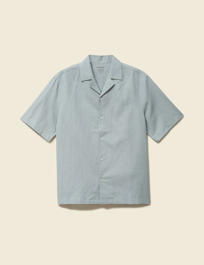 Chemise boyfriend manches courtes vert clair homme