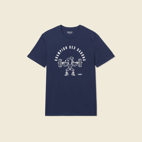 T-shirt manches courtes bleu marine homme