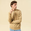 Sweat col camionneur manches longues beige homme