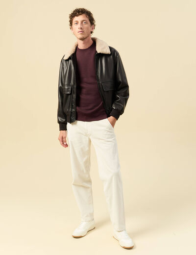 Sweat manches longues bordeaux homme