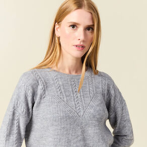 pull manches longues gris clair femme Pull manches longues gris clair femme
