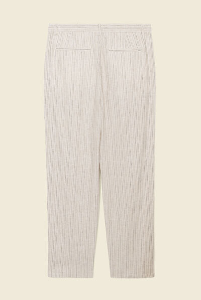 Pantalon chino droit 2 poches ecru homme