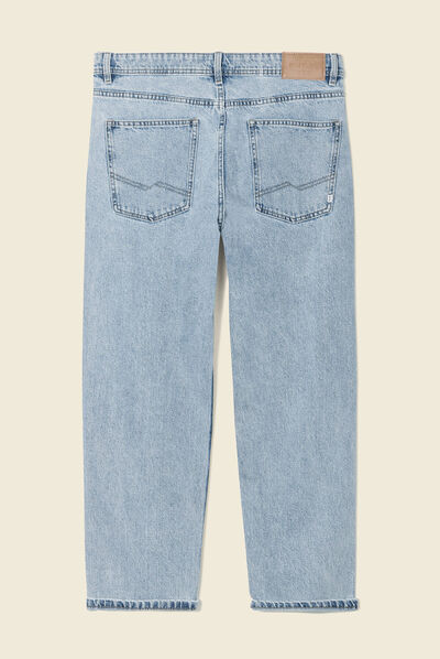 Jeans relaxed 5 poches denim bleach homme