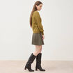 Pull manches longues vert kaki femme
