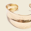 Bracelet manchette métal couleur or femme