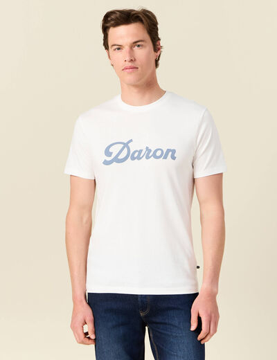 T-shirt manches courtes ecru homme