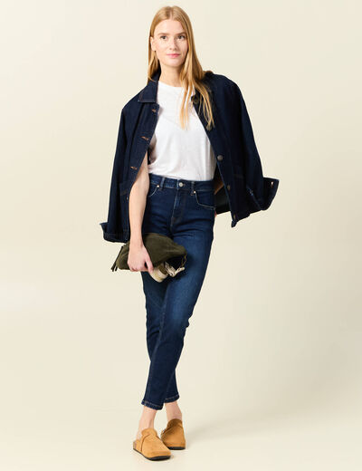 Jeans skinny éco-responsable denim brut femme