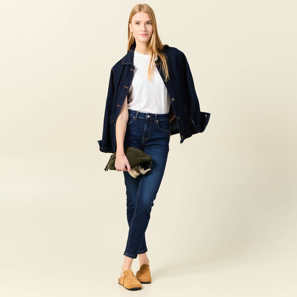 Jeans skinny éco-responsable denim brut femme