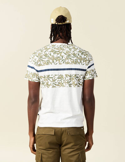 T-shirt manches courtes ecru homme