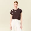 T-shirt éco-responsable marron femme