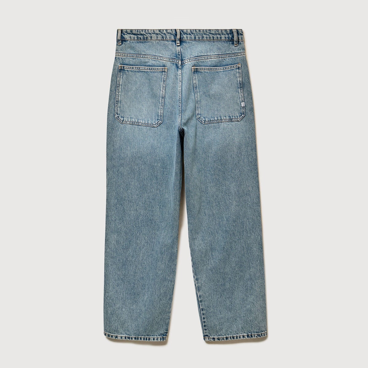 Jeans loose longueur 32 en coton denim dirty homme