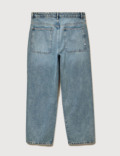 Jeans loose longueur 32 en coton denim dirty homme