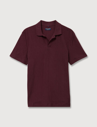 Polo manches courtes prune homme
