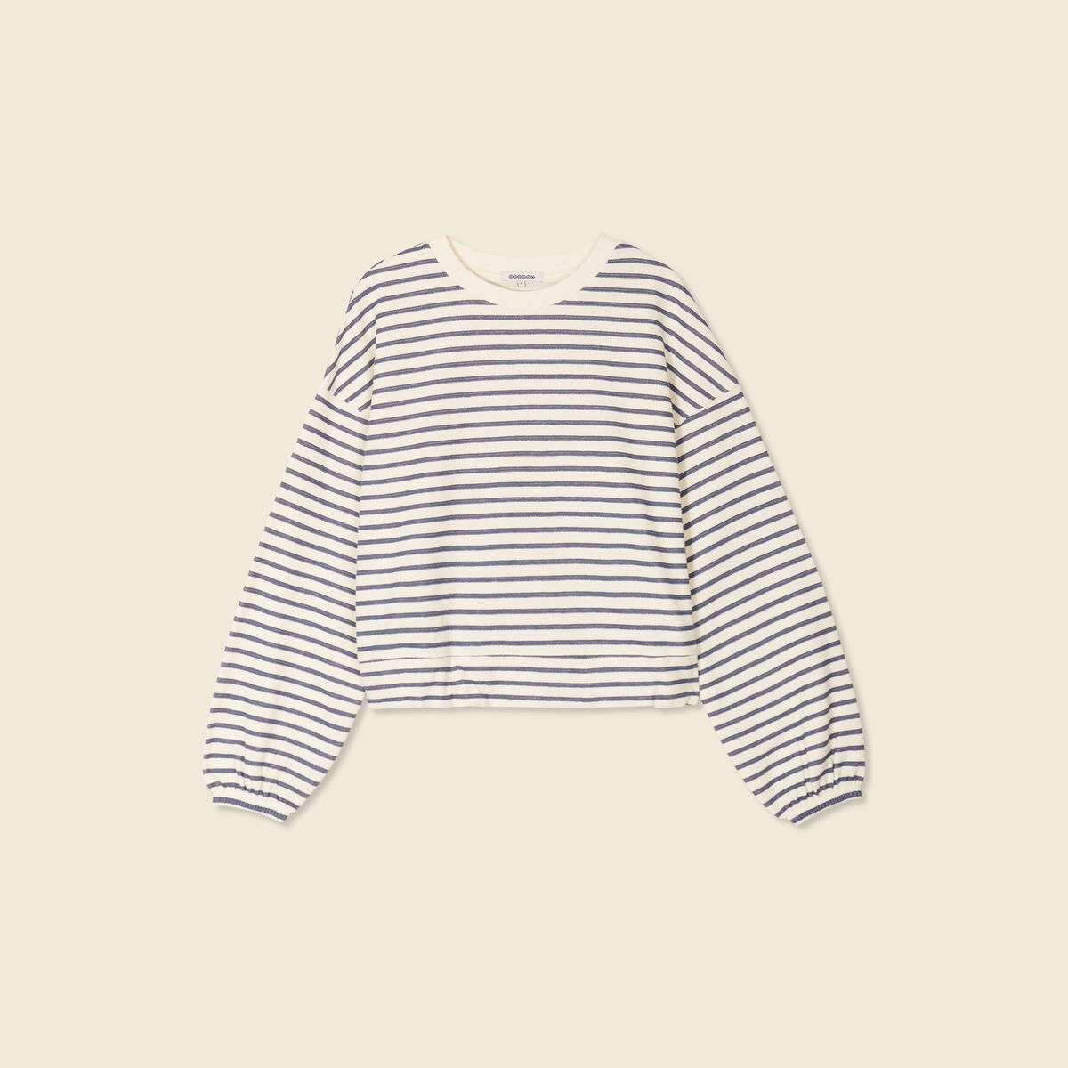 Sweat manches longues ecru femme