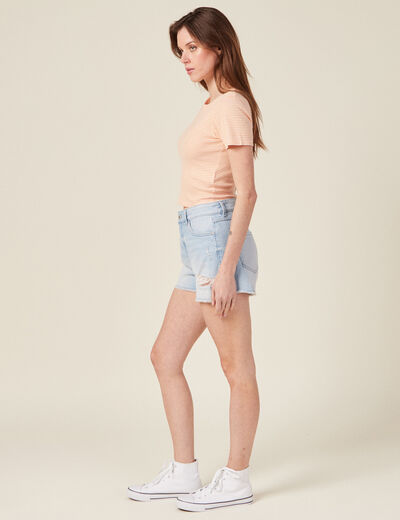 T-shirt manches courtes orange femme
