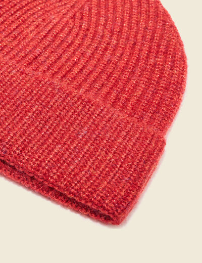 Bonnet rouge foncé femme