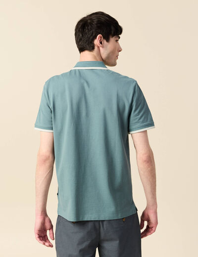 Polo éco-responsable vert foncé homme