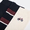 Lot de 3 paires de chaussettes hautes bleu marine homme