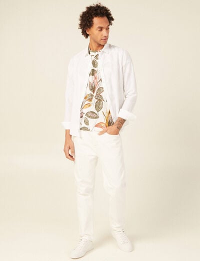 T-shirt manches courtes blanc homme