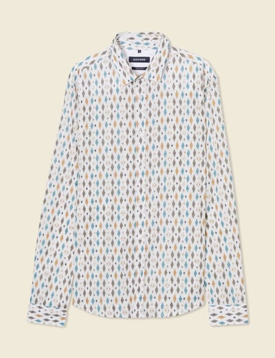 Chemise manches longues blanc homme