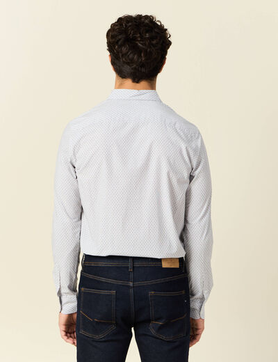 Chemise manches longues gris homme