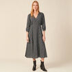 Robe longue éco-responsable noir femme