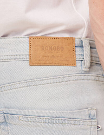 Jeans slim éco-responsable denim snow bleach homme