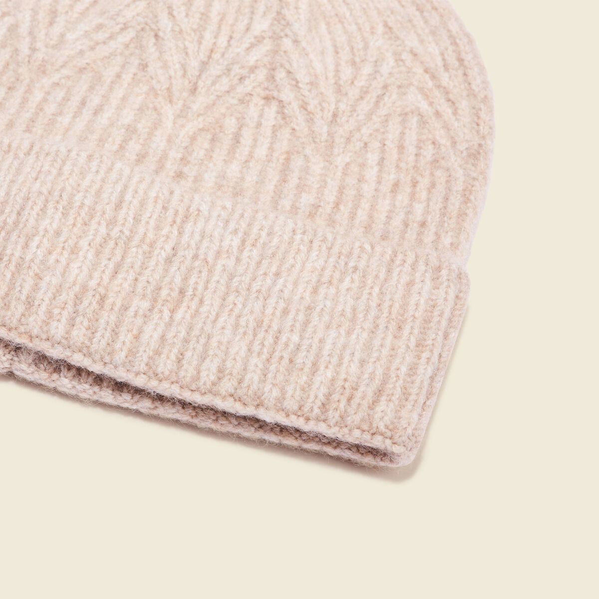 Bonnet éco-responsable beige femme