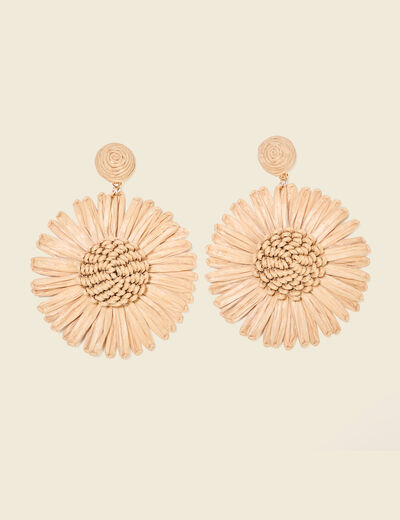 Boucles d'oreilles pendantes sable femme