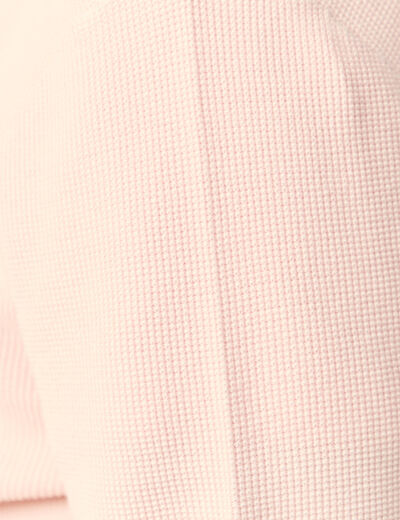 Pull fin col rond manches longues rose poudr&eacute;e homme