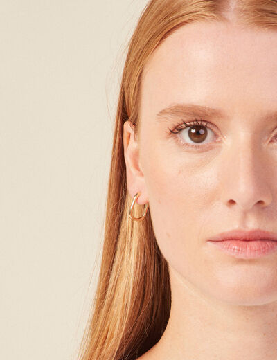 Boucles d'oreilles créoles couleur or femme