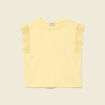 T-shirt manches courtes jaune pastel femme