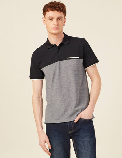 Polo éco-responsable bleu marine homme