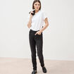 Jeans slim taille haute denim noir femme