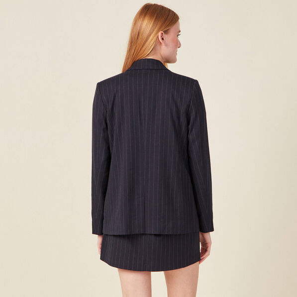 Veste blazer éco-responsable bleu femme