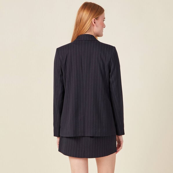 veste blazer eco responsable bleu femme Veste blazer éco-responsable bleu femme