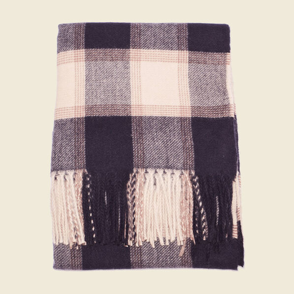 Écharpe à franges bleu marine homme