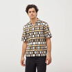 Chemise manches courtes col tailleur blanc homme