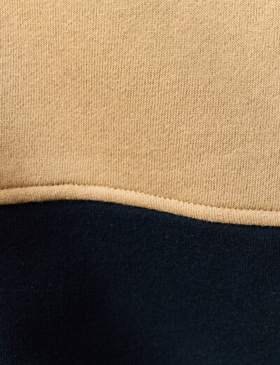Sweat zippé à capuche bleu marine homme