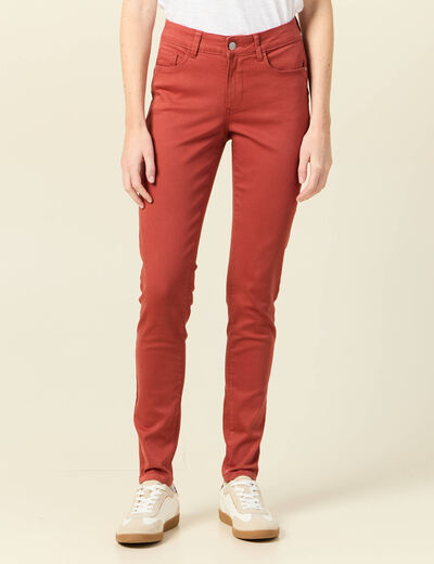 Pantalon Audrey - skinny push up orange foncé femme