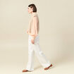 Gilet sans manches creme femme