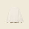 Pull manches longues col montant ivoire femme