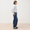 Jeans straight taille standard denim brut femme