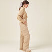 Pantalon cargo fluide beige femme