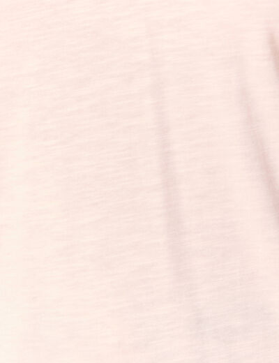 T-shirt manches courtes rose clair femme