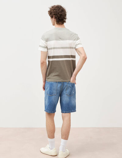 T-shirt manches courtes vert kaki homme