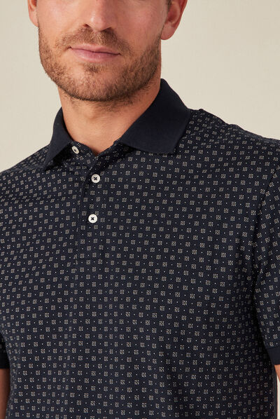 Polo éco-responsable bleu marine homme